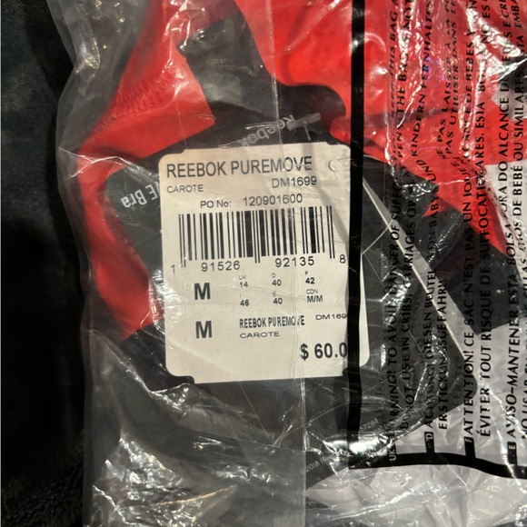 Reebok Women's Puremove Sports‎ Bra- Medium- - Picture 6 of 7